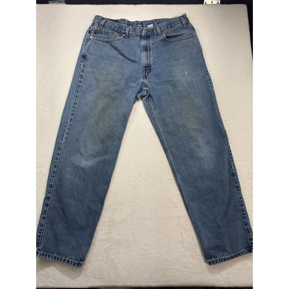 Levis 550 Jeans Mens 38x31 Blue Denim Relaxed Fit Tapered Leg Medium Wash Casual